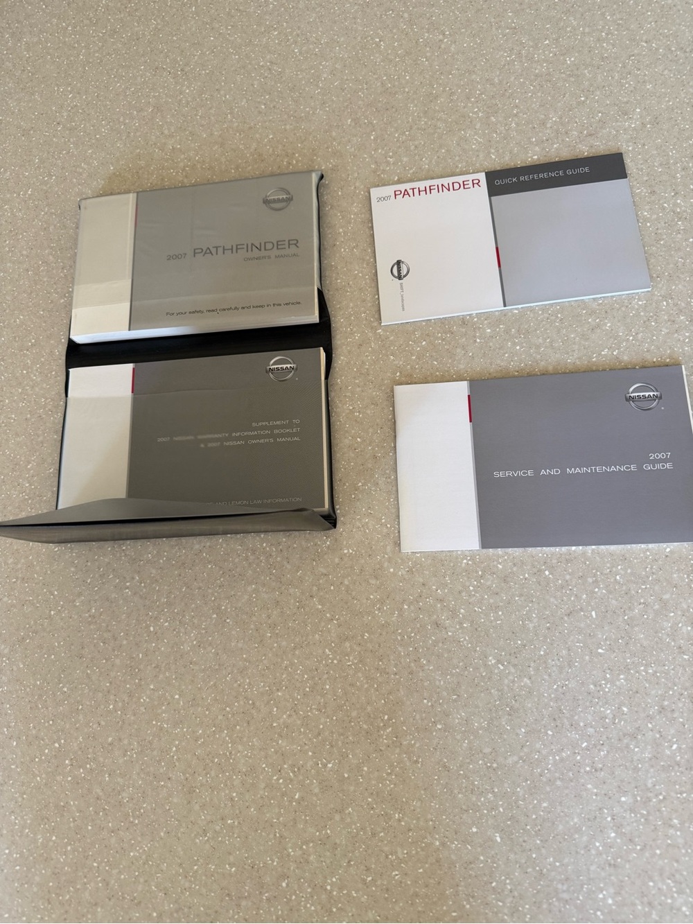 2007 Nissan Pathfinder Owner Manual Set with Quick Reference Guide OEM and Case
